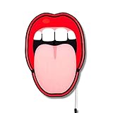 Neon Light Sign,Resin, 14in, neon signs for wall decor Art LED Neon Light for Home Decoration,Bedroom, Lounge, Office, Wedding, Christmas, Valentine’s Day Party Powered by USB (Sexy big mouth)