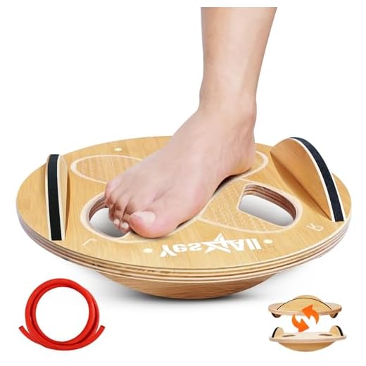 Yes4All Upgraded Foot Toes Balance Board for Adults - Wobble Board Trainer for Restoration, Balance Enhancement, Physical Improvement