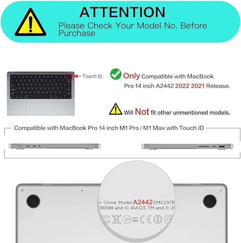 Image of TechTrendz Case Compatible with MacBook Pro 14 inch Case 2025 2024 2023 2022 2021 M4 M3 M2 M1 A3112 A3185 A3401 A2918 A2992 A2779 A2442 Hard Shell Case Cover - Dark Blue Theme-Colorful Graffiti Design