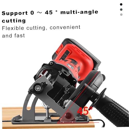 Soporte para amoladora angular de 100 a 125 mm con corte ajustable a 45 grados y regla guía 6