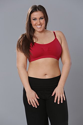 Coobie Seamless Scoopneck Bra,Red Velvet,Full Size #TOP1