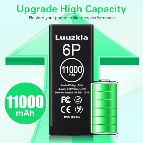 Luuzkla 11000Mah (2024 New Upgrade) Battery Compatible With Iphone 6 Plus thumb #1