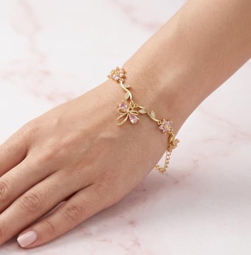 Image of SALTY Anti Tarnish Bracelet for Women | Fancy Bracelet | Jewellery Gifts | Hand Band | Fashion Accessories for Girls | Minimal Jewelry Design | Gift for Rakhi | Gift for Diwali, Christmas, Marriage, Birthday