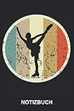  Notizbuch: Eiskunstläuferin Eiskunstlauf Eislauf Eistanz Retro Vintage Grunge Style  Gepunktetes Notizbuch, Tagebuch, Notizheft, Schreibheft  ca. A5 ...  120 Seiten punktiert  Softcover