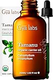 Gya Labs Organic Tamanu Carrier Oil for Sensitive and Oily Skin (1.02 oz) - Pure Therapeutic Grade...