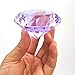 Crystal Glass Diamond Shaped Decoration 80mm Jewel Paperweight,Gift Decoration Idea For Christmas, Thanksgiving (Purple)