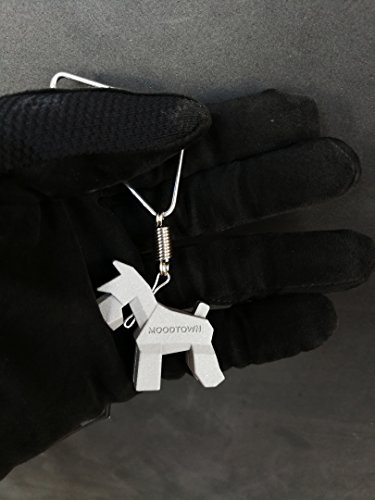 Moodtown Handcrafted Stainless Steel Dog Keychain Gift For Men And Women- Schnauzer Puppy Car Keyring Car Rear View Mirror Hanging Accessory #TOP3