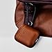 V-MORO Compatible with Airpods Case, Genuine Leather Airpods Case with Keychain for Airpods 2 & 1, Front LED Visible, Protective Cover Skin Brown