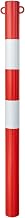 48 mm x 120 cm Boundary Post, Made in Italy, Parking Bollard to Underground White Red – Iron Post for Car Parking – Resistant Signal Barrier