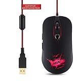 Computer MMO Gaming Mouse, AllSmartLife® Ergonomic LED Laser Game Mice - 8,200 DPI Sensor