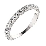 0.33 ct Ladies Round Cut Diamond Anniversary Band in 14 kt White Gold In Size 10