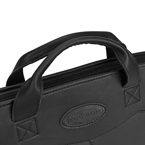 Tourbon Hunting Shooting Scoped Rifle Case 50 Inch Genuine Leather Gun Slip Bag With Faux Fleece Padded #TOP6