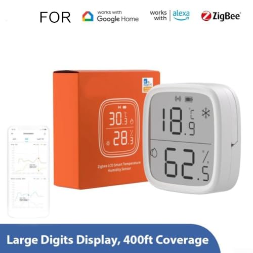SNZB-02D - Zigbee LCD Smart Temperatur-Feuchtigkeitssensor, für Fernüberwachung und Hausautomation, für Zimmer Baby Indoor Garage – Bild 3