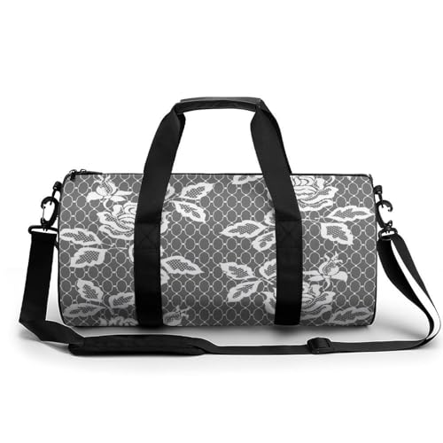 Sac week-end duffel bag rose grise de sport gym voyage camping