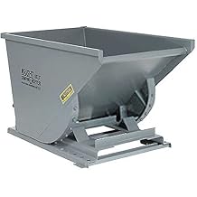 WRIGHT 1 Cubic Yard, Heavy Duty Self Dumping Hopper, 4000lb Capacity, Gray