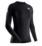 X-Bionic Invent 4.0 Running Shirt Long Sleeves Women Tee Sport Femme, Black/Charcoal, FR : L (Taille Fabricant : L)