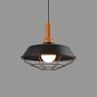 Lámpara de restaurante de hierro forjado de una sola cabeza - Lámpara de araña pequeña de personalidad Estilo industrial - Bar minimalista moderno Restaurante Lámparas de cubierta de maceta coloridas