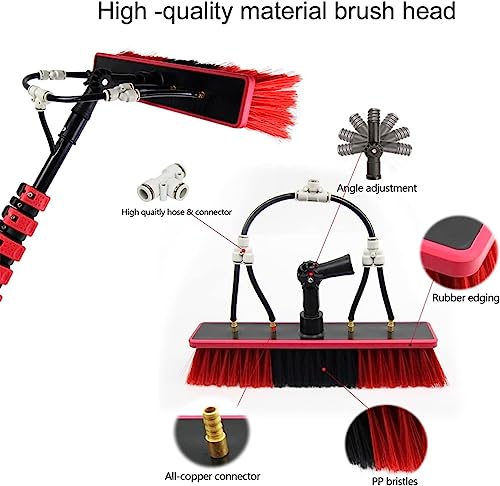 Brosse télescopique alimentée en eau de 11m, conception rigide pour vitrages - 6