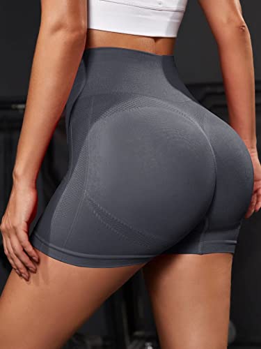 YOAKUKA Women's Workout Shorts Yoga Gym Seamless Scrunch High Waist Pants2