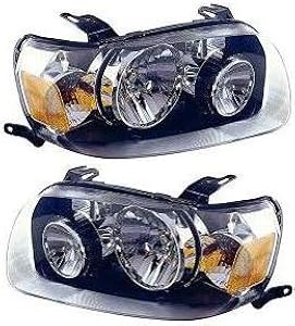 Evan-Fischer Headlight Set Compatible with 2005-2007 Ford Escape Left Driver and Right Passenger Side Halogen With bulb(s)