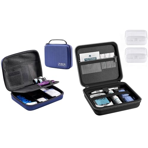 ProCase 2 Pack Diabetic Supplies Hard Travel Case