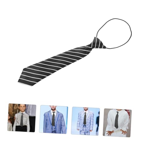 BESPORTBLE Adjustable Boys Necktie Stylish Polyester Ties for Boys and Girls for School Parties and Costumes Pre-Tied Design for Easy Wear3