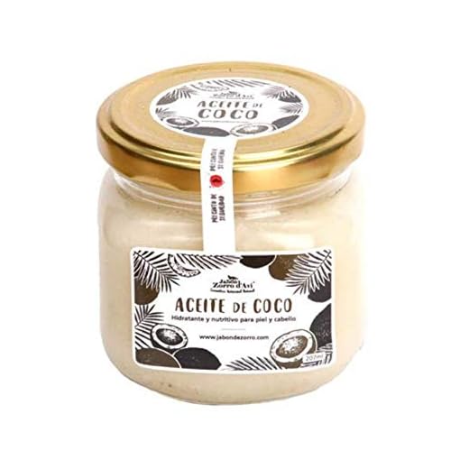 Jabón Zorro D’Avi Aceite de Coco Puro Natural y Ecológico Aceite Corporal y Capilar Hidratante y Nutritivo - 207 ml