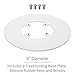 DCCStands Freestanding Round Countertop Base Plate for Terminal and POS Equipment Stand, White