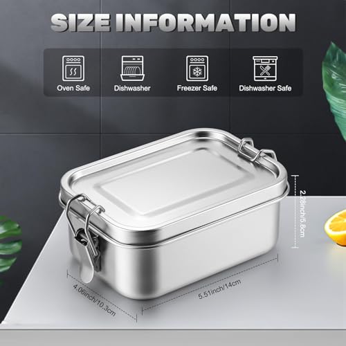 Bento Box zestaw pojemników na lunch i przekąski, wielokrotnego użytku, nadaje się do mycia w zmywarce, 4 sztuki