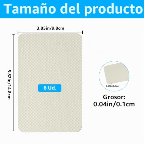 Miniatura 2 de 6 Pcsalmohadillas Goma Antideslizante, Almohadillas Antideslizantes Autoadhesivas Recortables Para Suelas De Zapatos, Almohadilla De Protección Antideslizante Para Pies De Muebles Mesas