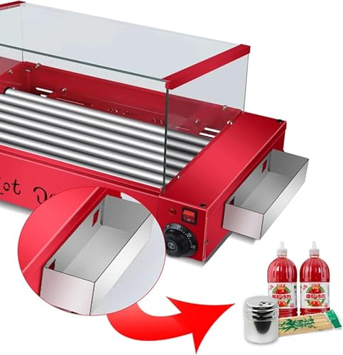 ZJGFCB Hot Dog Roller Machine, Hot Dog Roller Grill, Stainless Steel Hot Dog Roller, Grill Machine With Dust Cover, Suitable For Home Use - Image 3
