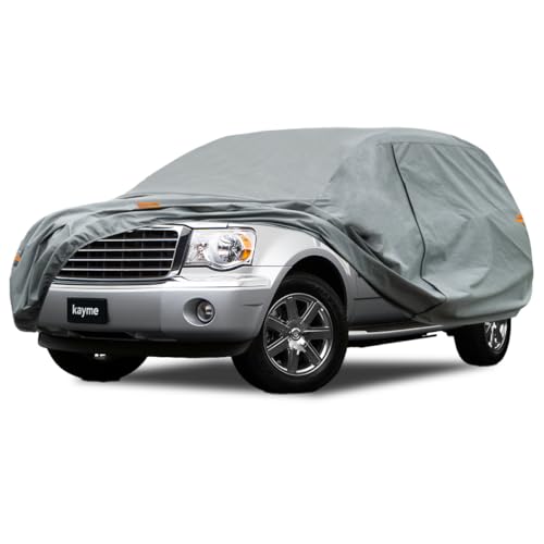 Image of Kayme Heavy Duty SUV Car Cover Custom Fit Chrysler Aspen Waterproof All Weather for Automobiles, Full Exterior Covers Sun Rain UV Protection.(Deliver About 3-10 Days)