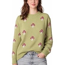 Madore Mushroom Sweater for Womens Woman Adult Teens Women Fall Knit Pullover Cottagecore Vintage Cosplay