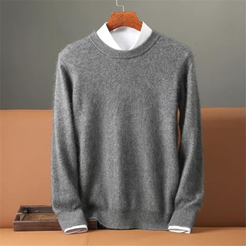 Men’S Round Neck Wool Sweater Thickened Knit Pullover Long Sleeve Warm Casual Winter Comfortable Everyday Wear3