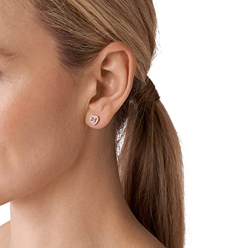 Michael Kors Ladies 14K Rose Gold-Plated Sterling Silver Heart-Cut Stud Earrings Mkc1519A2791 #TOP1