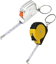 Mètre ruban multifonction de 1 m avec porte-clés, règle en acier double face avec mesures métriques et en pouces, conçu pour une utilisation à la maison et au travail (a)