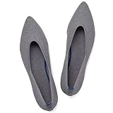 Frank Mully Womens Pointed Toe Flats Knit Dress Shoes Comfort Women Shoes Slip On Ballet Shoes for W