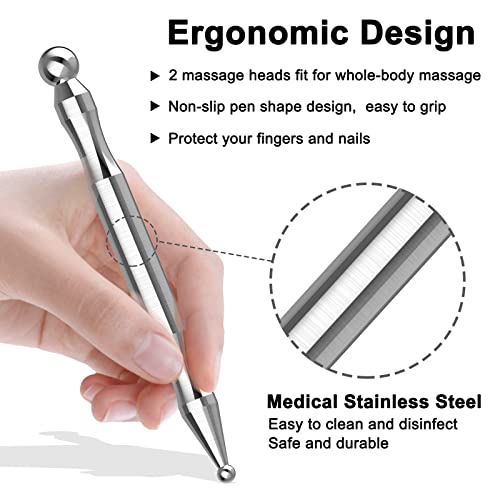 Acupuncture Pen, Stainless Steel Deep Tissue Massage Tool- Manual Acupuncture Massage Pen For Full Body Meridian Pain Relief #TOP1