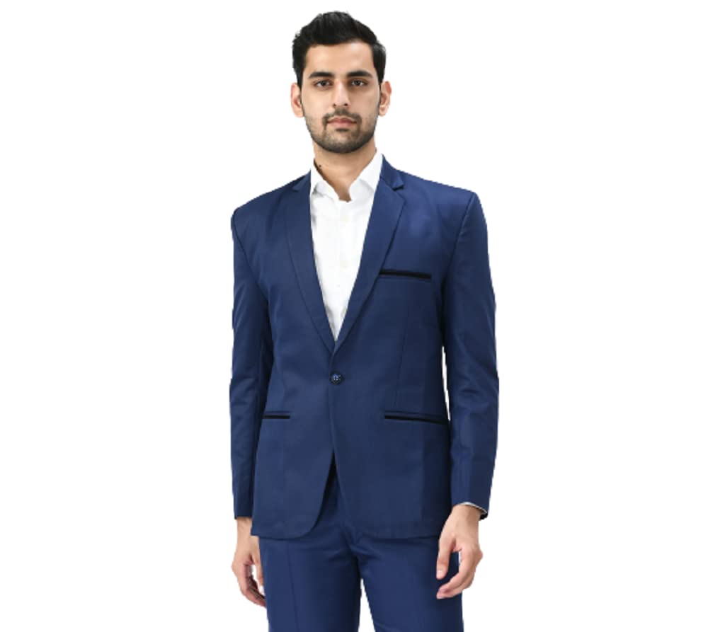 trulyfeb Men's Slim Fit Single Breasted Blazer-picture-18