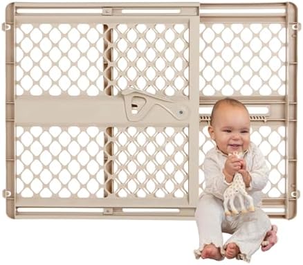 Toddleroo by North States - Supergate Ergo Baby Gate: Plastic Baby Gate for Stairs & Doorways - Adjustable Indoor Safety Gate - Made in USA - 26 to 42 Inches Wide - 26 Inches Tall - Sand