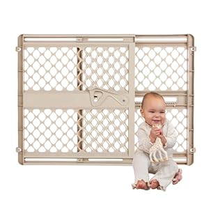 Toddleroo by North States – Supergate Ergo Baby Gate: Plastic Baby Gate for Stairs & Doorways – Adjustable Indoor Safety Gate – Made in USA – 26 to 42 Inches Wide – 26 Inches Tall – Sand