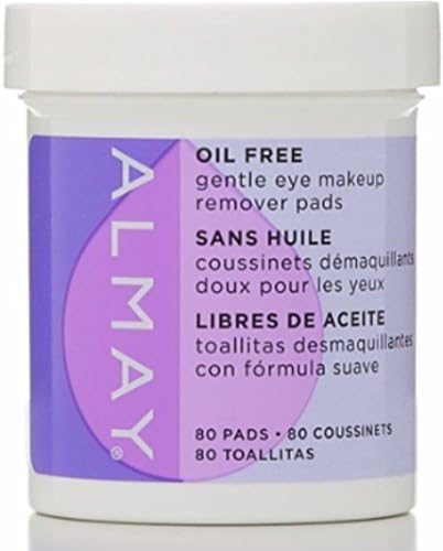 Almay Eye Makeup Remover Pads, Oil Free, Pack Of 2(80 pads each)