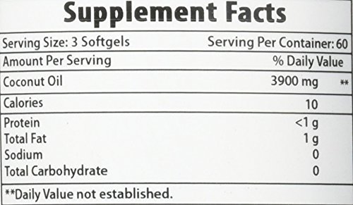 Best Naturals Extra Virgin Coconut Oil 1300 Mg 180 Softgels #TOP7