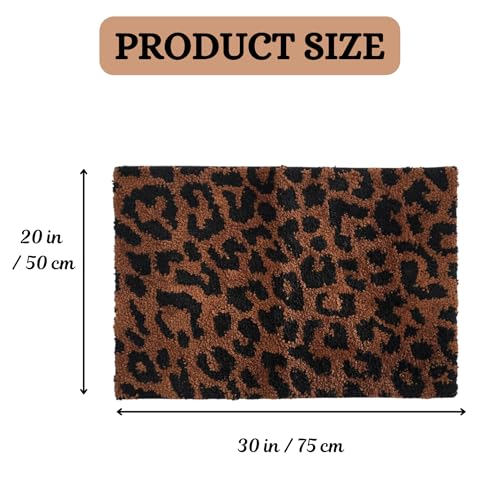 Tapete estampado leopardo hecho a mano 75 cm miniatura 3