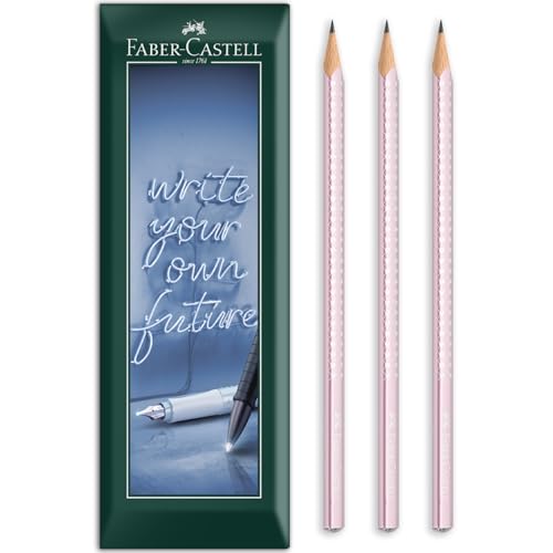 Lápiz de grafito Faber-Castell Sparkle Triangular B Pack 3 miniatura 1