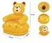 ML hinchables Silla Hinchable para niños 74x65x64cm (Amarillo-Oso)