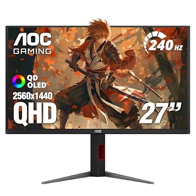 AOC 27" Gaming Monitor QHD 240Hz QD OLED NVIDIA G-SYNC Compatible Q27GAZDV