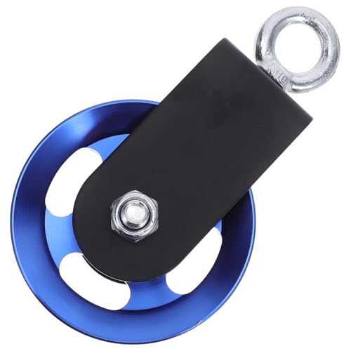 Poulie de musculation en aluminium bleu Φ90 roulement silencieux câble