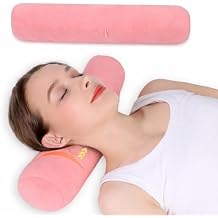 Health Cervical Neck Roll, Comfortable and Highly Resilient Bolster Pillows, Round Neck Pillows Support for Sleeping, Large Size Bolster Pillow for Bed, Legs, Back and Yoga
