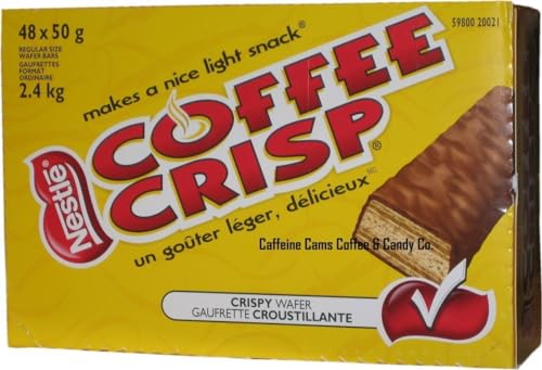 Coffee Crisp Chocolate Candy Bars, 48 Count -4pk (Imported from Canada)